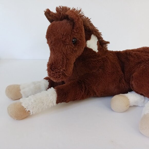 Dan Dee Laying Horse Realistic Plush Stuffed Animal Brown White Patches 20” - Picture 2 of 10